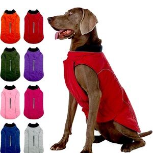 Warm Dog Winter Jacket with Leash Hole & Harness